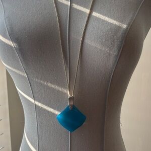 Kendra Scott Aislinn Teal Agate Necklace